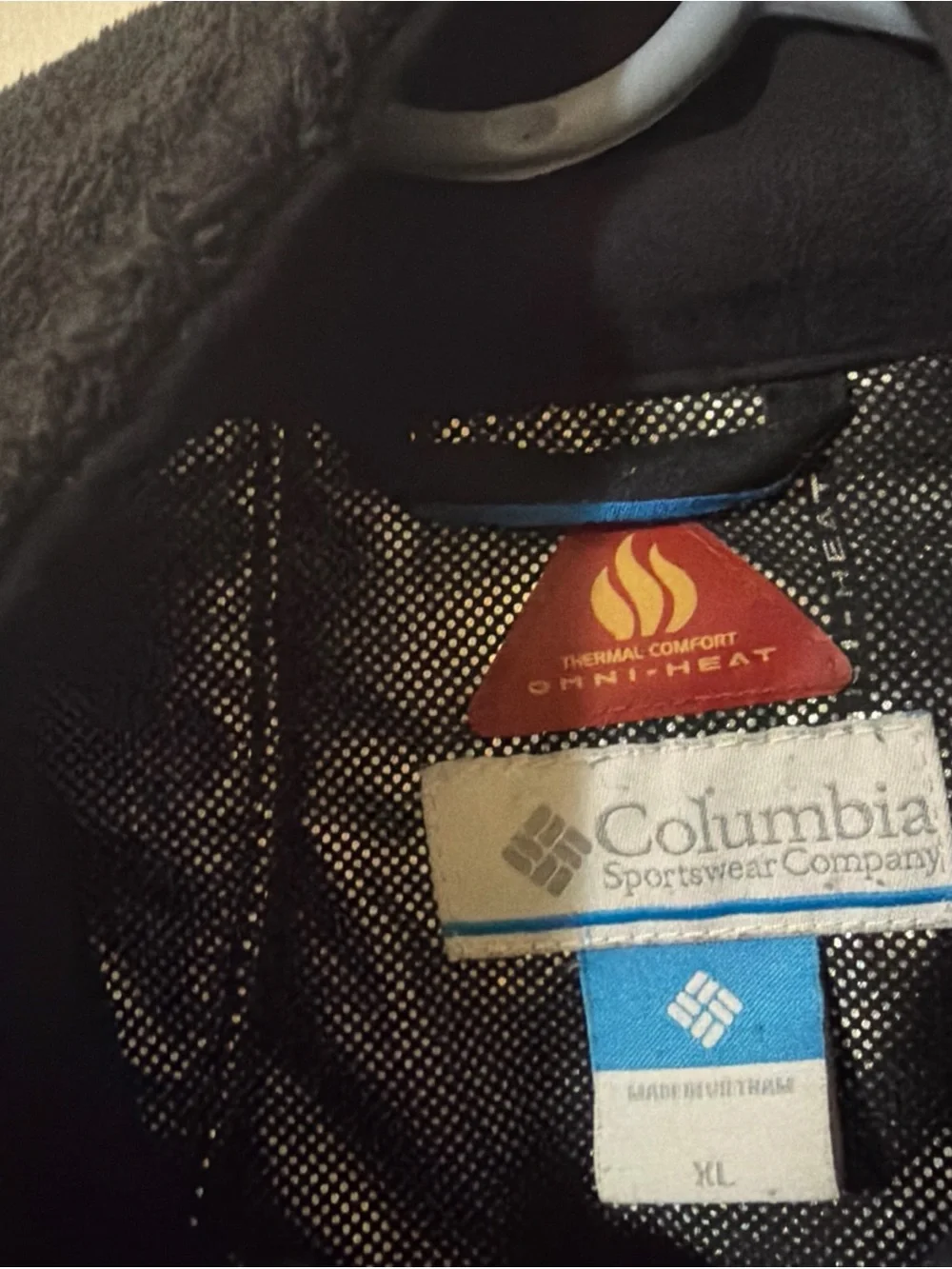 Colombia Black Omni Heat Polar Fleece Women’s Jacket Full Zip Pockets Size XL